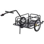 Aosom Foldable Bike Cargo Trailer Cart with Hitch, 80lbs Capacity, 16in Wheels, Black - Image 11
