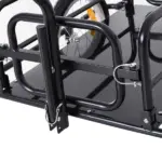 Aosom Foldable Bike Cargo Trailer Cart with Hitch, 80lbs Capacity, 16in Wheels, Black - Image 8