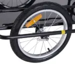 Aosom Foldable Bike Cargo Trailer Cart with Hitch, 80lbs Capacity, 16in Wheels, Black - Image 9