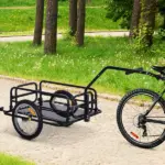 Aosom Foldable Bike Cargo Trailer Cart with Hitch, 80lbs Capacity, 16in Wheels, Black - Image 10