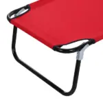 Outsunny Foldable Chaise Lounge, 5-Level Backrest, Adjustable footrest, Pillow, Lightweight Frame, for Pool, Patio, Sun Bathing, Red - Image 9