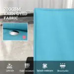 Foldable Chaise Lounge Cushion Set of 2, Outdoor Lounge Chair Cushion Set, UPF50+ 200gsm Fabric, 48" x 23", Light Blue - Image 4