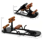 Foldable Sissy Squat Machine, Hip Thrust Machine with Push Up Stand, Multipurpose Glute Workout Equipment, Black - Image 3