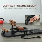 Foldable Sissy Squat Machine, Hip Thrust Machine with Push Up Stand, Multipurpose Glute Workout Equipment, Black - Image 5