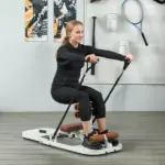 Foldable Sissy Squat Machine, Hip Thrust Machine with Push Up Stand, Multipurpose Glute Workout Equipment, White - Image 2