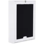 HOMCOM Foldable Wall Desk with Blackboard, Fold Out Convertible Floating Desk with Shelves, White - Image 13
