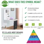 HOMCOM Foldable Wall Desk with Blackboard, Fold Out Convertible Floating Desk with Shelves, White - Image 7