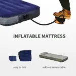 Outsunny Folding Camping Cot for Adults All-in-One Elevated Tent with Sleeping Bag Thick Air Mattress Portable Single Bed - Image 6