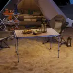 Outsunny Folding Camping Table, Adjustable Height Aluminum Table, Portable Camping Table for Picnic, Beach, BBQ - Image 8