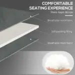 Outsunny Folding Chaise Lounge Chair: 5-Level Reclining Back, Reading Hole, Side Pocket, Headrest, Comfortable Lounging, Gray - Image 4