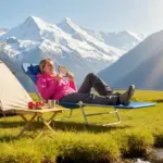 Folding Chaise Lounge Chair, Pool Sun Tanning Chair, Outdoor Lounge Chair with Reclining Back, Breathable Mesh Seat, Headrest for Beach, Yard, Patio, Dark Blue - Image 9