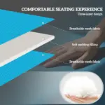 Folding Chaise Tanning Lounge Chair with 5-level Reclining Back, Reading Hole, Side Pocket, Headrest, Blue - Image 4