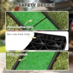 PawHut Folding Dog Ramp for Car, 61 Inches Portable Pet Ramp with Non Slip Grass Surface, Raised Side Rails - Image 5