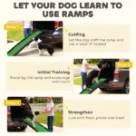 PawHut Folding Dog Ramp for Car, 61 Inches Portable Pet Ramp with Non Slip Grass Surface, Raised Side Rails - Image 7