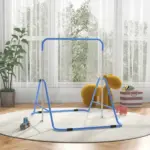 Folding Gymnastics Bar for Kids Ages 3-8, Gymnastics Bars for home, 34.8-50.6" Height, Bubble Gum Blue - Image 10