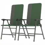 Folding Patio Chairs Set of 2, Padded High Back Lawn Camping Chairs with Armrests, 600D Oxford Fabric, Dark Green - Image 11