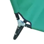 Outsunny Folding Patio Lounger Chair, Green, 5-Level Adjustable Back, Breathable, Sun Recliner, for Camping, Beach, Pool - Image 9