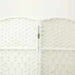 HOMCOM Folding Room Divider Screen 4 Panel 6' Tall Privacy Screen Freestanding Wood Partition for Home Office, White - Image 8