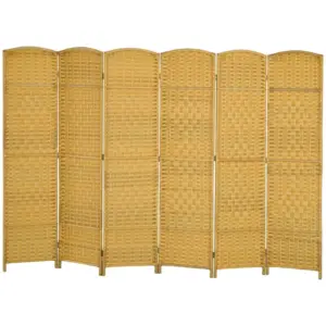 folding room divider screen 6 panel 6 tall privacy screen freestanding wood partition for home office nature wood