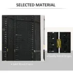 HOMCOM Folding Room Divider Screen 8 Panel 5.6 Ft Tall Privacy Screen Freestanding Room Partition for Home Office Black - Image 6