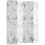 Folding Screen Divider 55 Rustic White Room Partition for Bedroom Office Privacy - Image 11