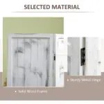 Folding Screen Divider 55 Rustic White Room Partition for Bedroom Office Privacy - Image 5