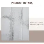 Folding Screen Divider 55 Rustic White Room Partition for Bedroom Office Privacy - Image 6