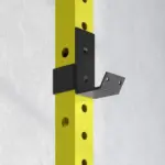 Folding Squat Rack with Pull Up Bar, Wall Mounted and Adjustable, 1000 Pounds Capacity Power Rack, Yellow - Image 9