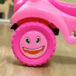 Foot to Floor Toddler Push Car w/ Horn, Light, Music, Anti-Over-Backwards Device and Underseat Storage, Pink - Image 9