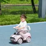 Foot to Floor Toddler Ride on Toy, Sliding Car with Horn, No Tip Anti-Over-Backwards System for 18-36 Months, Pink - Image 2