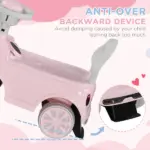Foot to Floor Toddler Ride on Toy, Sliding Car with Horn, No Tip Anti-Over-Backwards System for 18-36 Months, Pink - Image 4