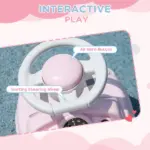 Foot to Floor Toddler Ride on Toy, Sliding Car with Horn, No Tip Anti-Over-Backwards System for 18-36 Months, Pink - Image 5