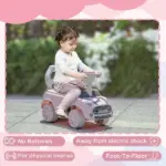 Foot to Floor Toddler Ride on Toy, Sliding Car with Horn, No Tip Anti-Over-Backwards System for 18-36 Months, Pink - Image 6