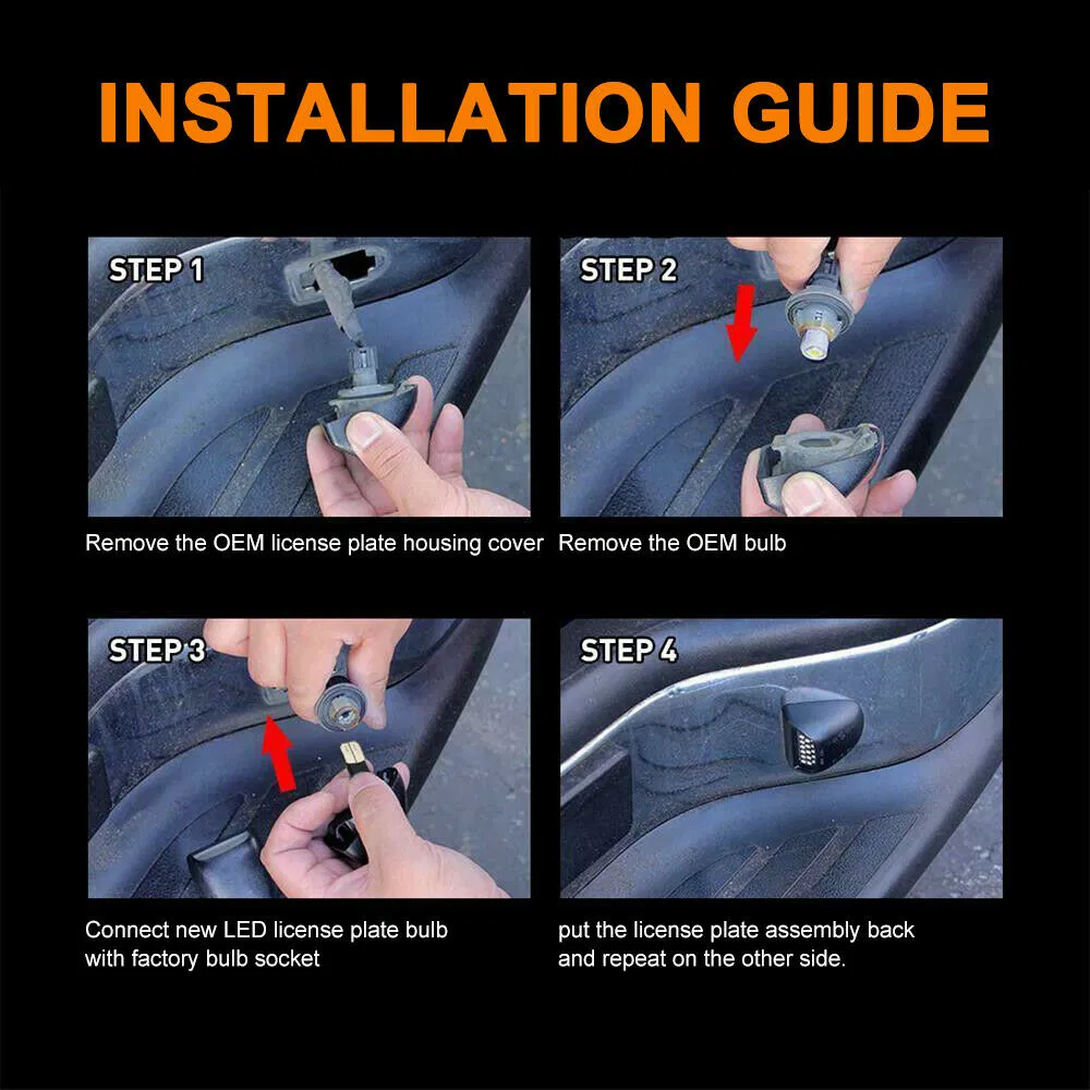 LED License Plate Light Pair Compatible with 2000 to 2006 Chevy Tahoe Suburban GMC Yukon XL