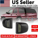 LED License Plate Light Pair Compatible with 2000 to 2006 Chevy Tahoe Suburban GMC Yukon XL