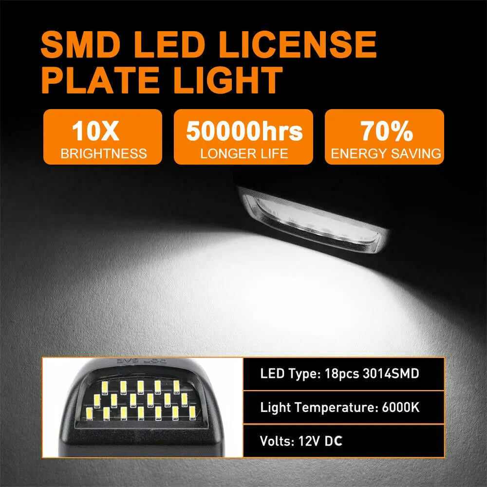 LED License Plate Light Set for 1999-2013 Chevy Silverado GMC Sierra and More