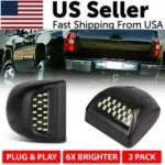 LED License Plate Light Set for 1999-2013 Chevy Silverado GMC Sierra and More