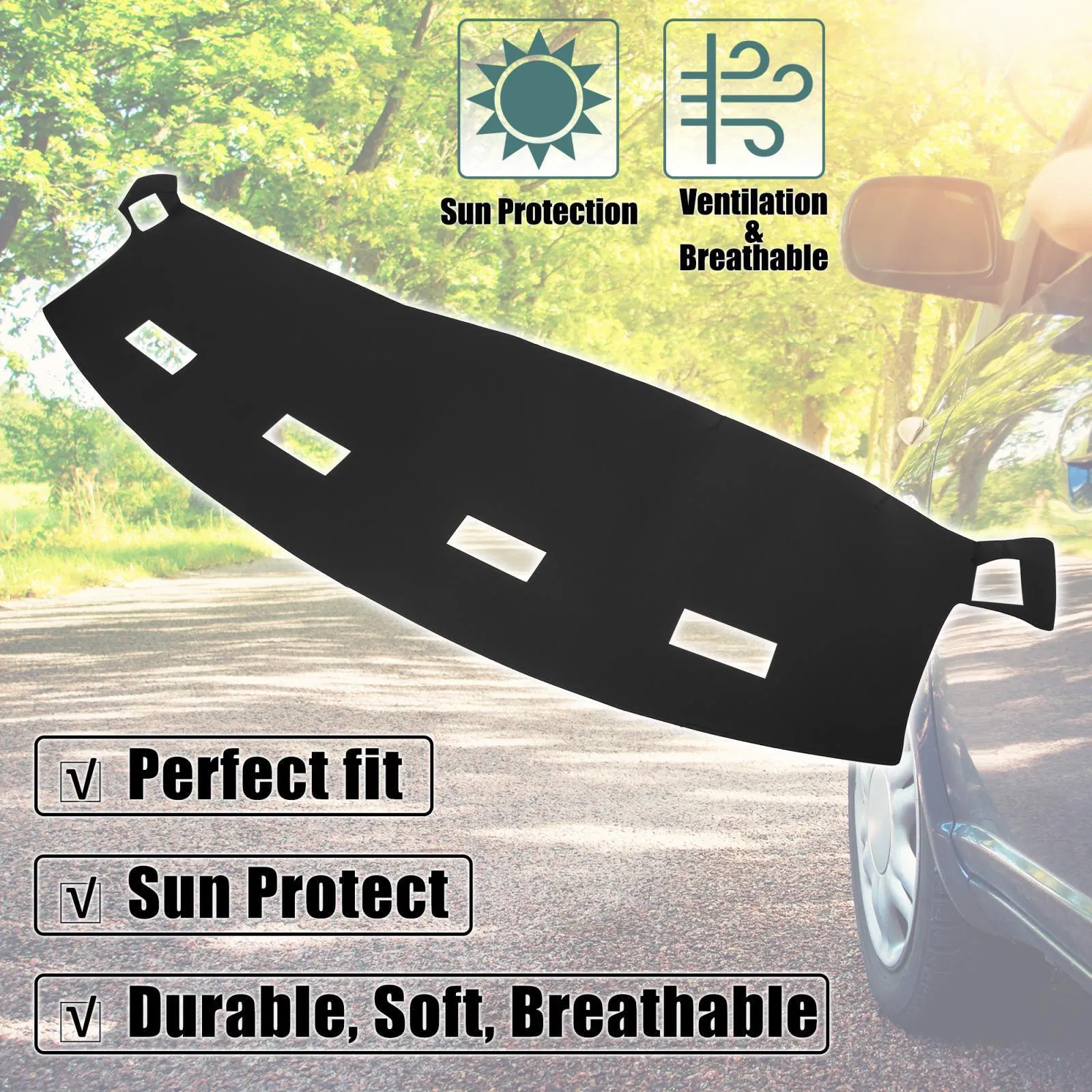 Dashboard Cover Mat for 2002-2005 Dodge Ram 1500 2500 3500