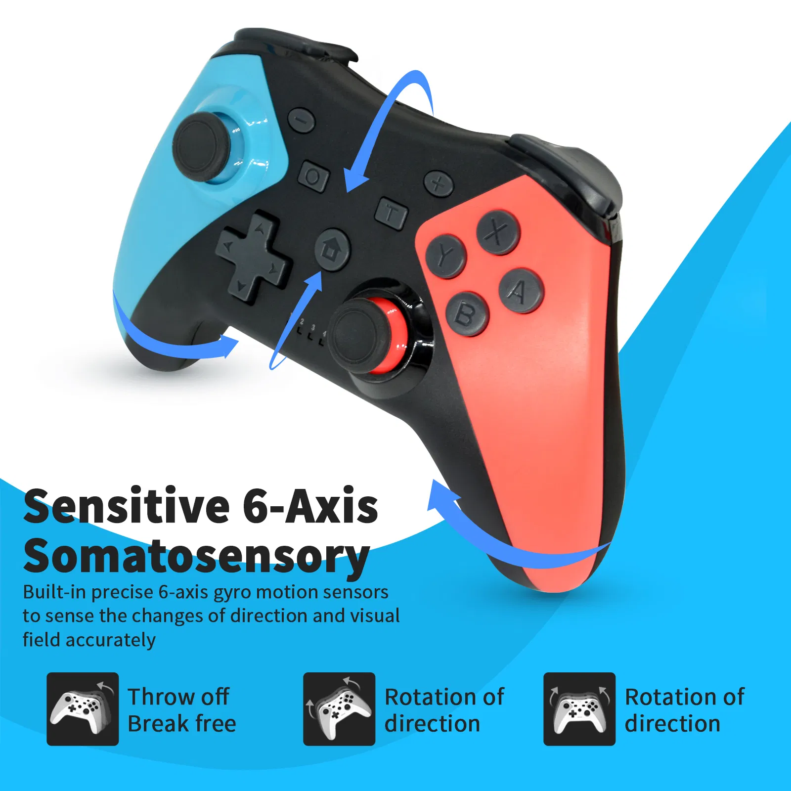 Wireless Game Controller Compatible with Nintendo Switch, OLED, Lite and PC