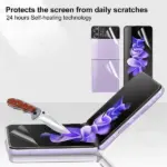 Hydrogel Screen Protector and Camera Lens Cover for Samsung Galaxy Z Flip 3 5G - Image 6