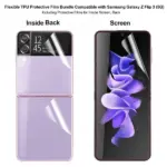 Hydrogel Screen Protector and Camera Lens Cover for Samsung Galaxy Z Flip 3 5G - Image 8