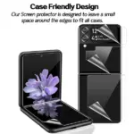 Hydrogel Screen Protector and Camera Lens Cover for Samsung Galaxy Z Flip 3 5G - Image 14