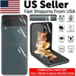 Hydrogel Screen Protector and Camera Lens Cover for Samsung Galaxy Z Flip 3 5G