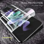 Hydrogel Screen Protector and Camera Lens Cover for Samsung Galaxy Z Flip 3 5G - Image 3