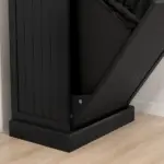 HOMCOM Free Standing Kitchen Trash Bin Cabinet, Black, Trash Can Holder with Drawer - Image 9