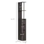 Freestanding 2-Tier Bathroom Cabinet, Compact Linen Solution with Shelves and Drawers, Brown - Image 3