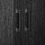 Freestanding Kitchen Pantry, 4-Door Kitchen Pantry Cabinet with Adjustable Shelves and Doors, Distressed Black - Image 9