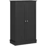 HOMCOM Freestanding Kitchen Pantry Cabinet, Kitchen Cabinet with 12 Door Shelves, Double Doors, 5-tier Shelving, Black - Image 11
