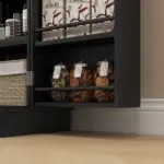 HOMCOM Freestanding Kitchen Pantry Cabinet, Kitchen Cabinet with 12 Door Shelves, Double Doors, 5-tier Shelving, Black - Image 8
