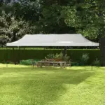 Outsunny Freestanding Shade Tent 9.5x28 White with Carry Bag Weights for Outdoor Events Gatherings Easy Transport - Image 10